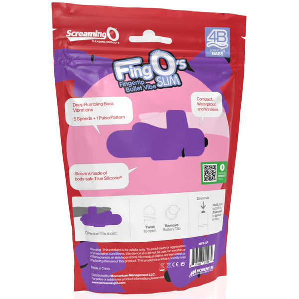 4B FingO Slim Finger Bullet Vibe - Grape