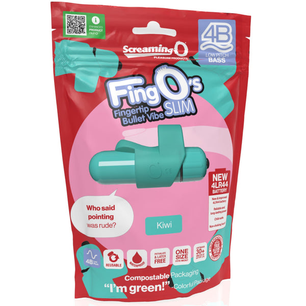 4B FingO Slim Finger Bullet Vibe - Kiwi