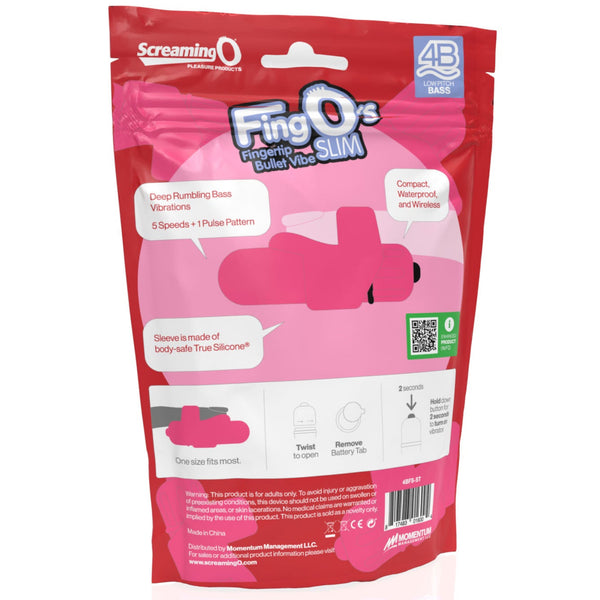 4B FingO Slim Finger Bullet Vibe - Strawberry