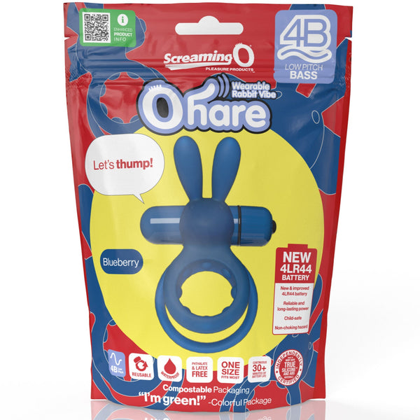 4B OHare Wearable Rabbit Vibe - Blueberry