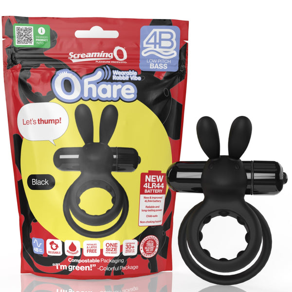 4B OHare Wearable Rabbit Vibe - Black