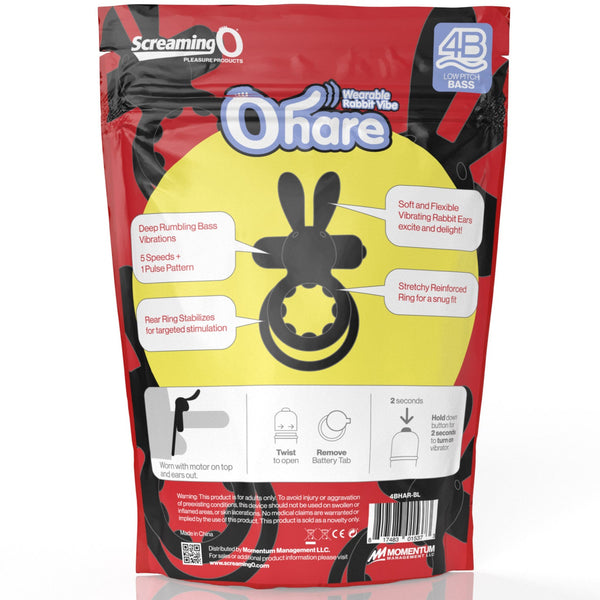 4B OHare Wearable Rabbit Vibe - Black