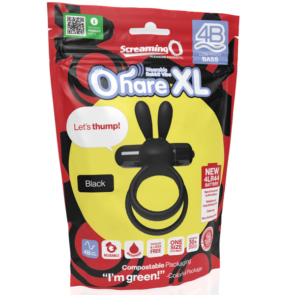 4B OHare XL Wearable Rabbit Vibe - Black