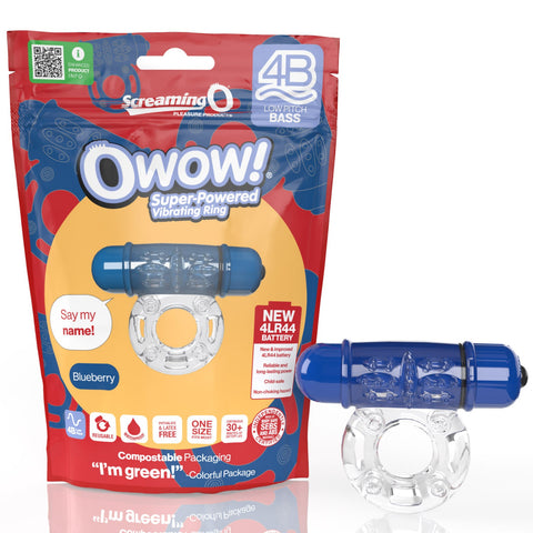4B OWow Super Powered Vibrating Ring - Blueberry