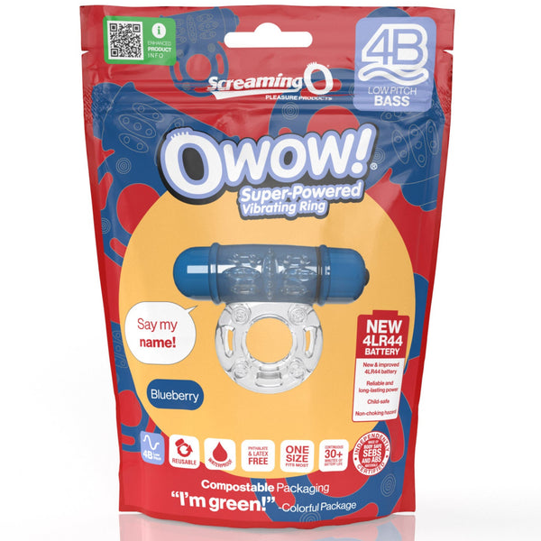 4B OWow Super Powered Vibrating Ring - Blueberry