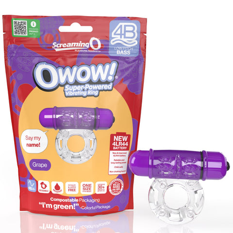 4B OWow Super Powered Vibrating Ring - Grape