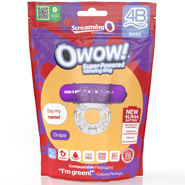 4B OWow Super Powered Vibrating Ring - Grape