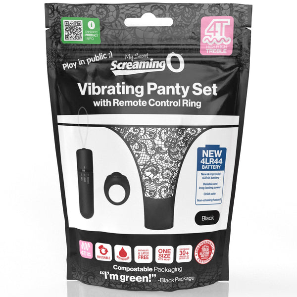 4T My Secret Tickle & Tease Remote Control Panty Vibe - Black