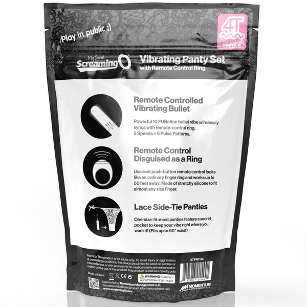 4T My Secret Tickle & Tease Remote Control Panty Vibe - Black