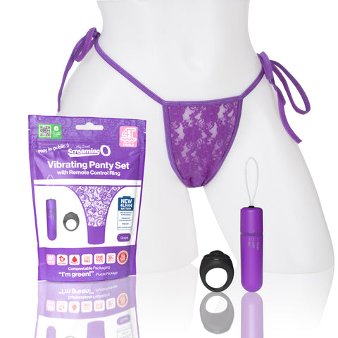 4T My Secret Tickle & Tease Remote Control Panty Vibe - Grape