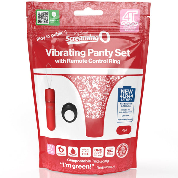 4T My Secret Tickle & Tease Remote Control Panty Vibe - Red