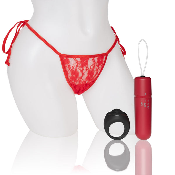 4T My Secret Tickle & Tease Remote Control Panty Vibe - Red