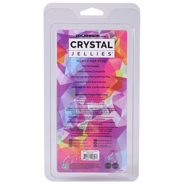 Crystal Jellies 4" Novice Pop Plug - Purple