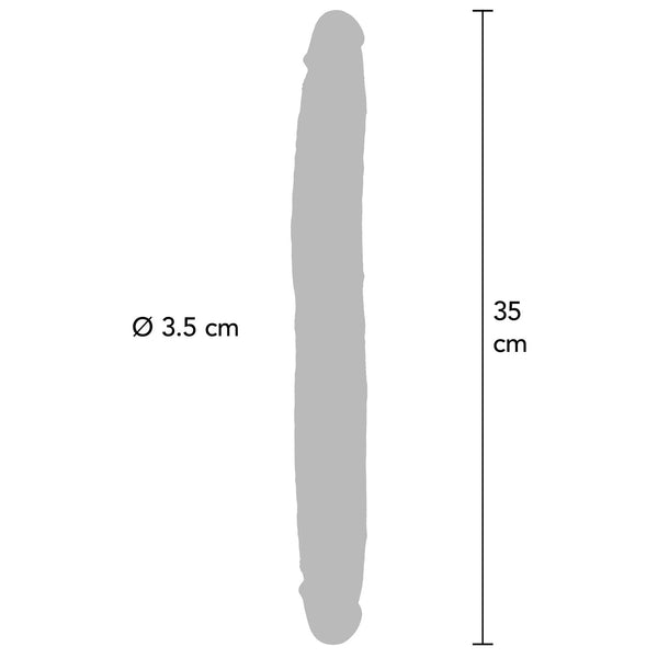 GET REAL Foreskin Double Dong Silicone Dildo - 13.7"