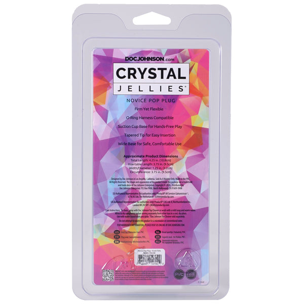 Crystal Jellies 4" Novice Pop Plug - Teal