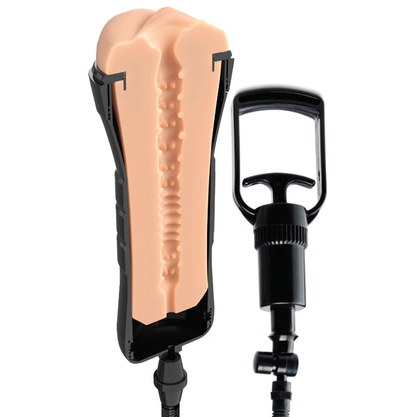PDX Extreme Wet Pussies Super Sucker XXL Self-Lubricating Stroker - Light