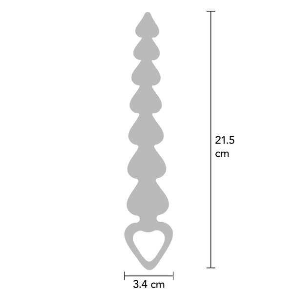 アナルプレイ レインボーハート シリコンアナルビーズ
