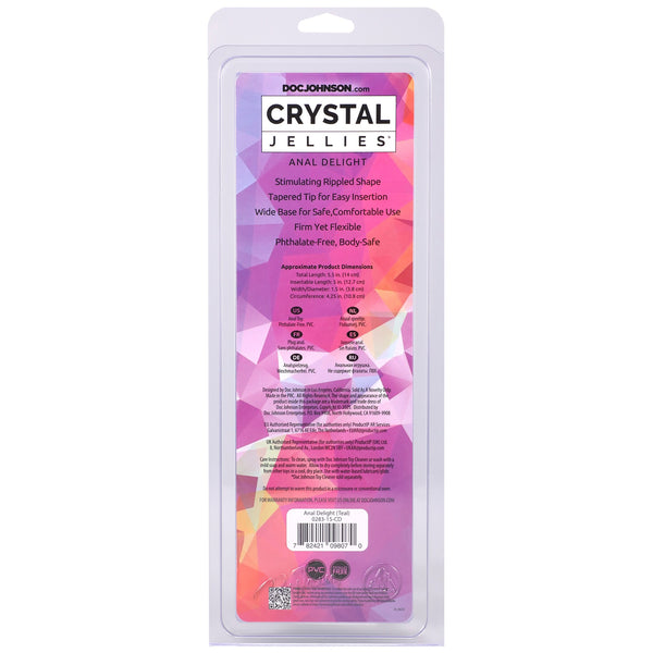 Crystal Jellies 5" Anal Delight - Teal