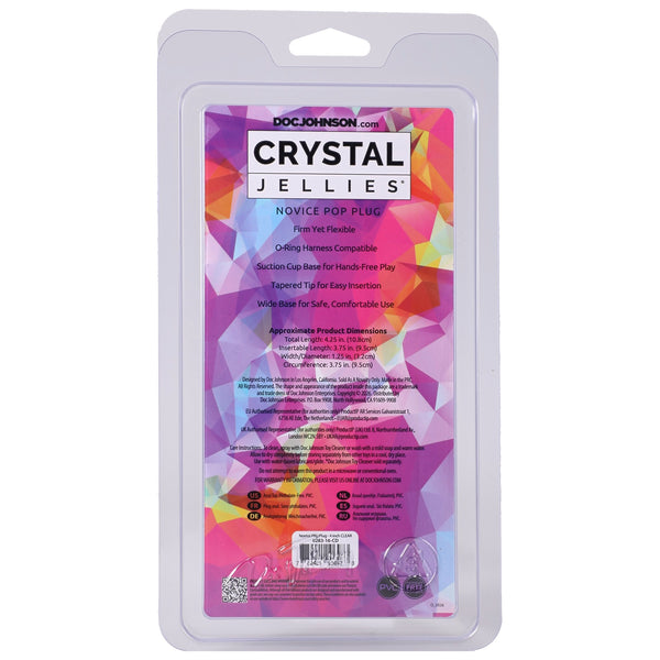 Crystal Jellies 4" Novice Pop Plug - Clear