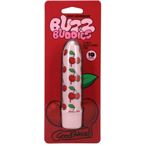 GoodHead Buzz Buddies 5" Muti-Speed Vibe - Cherries
