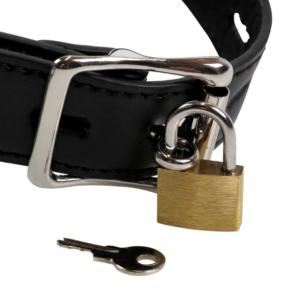 Ouch! Xtreme Open Mouth Gag Head Harness with Plug Stopper