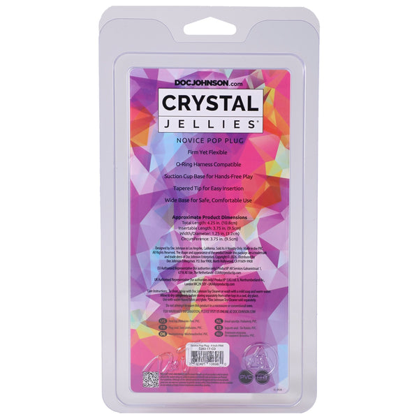 Crystal Jellies 4" Novice Pop Plug - Pink