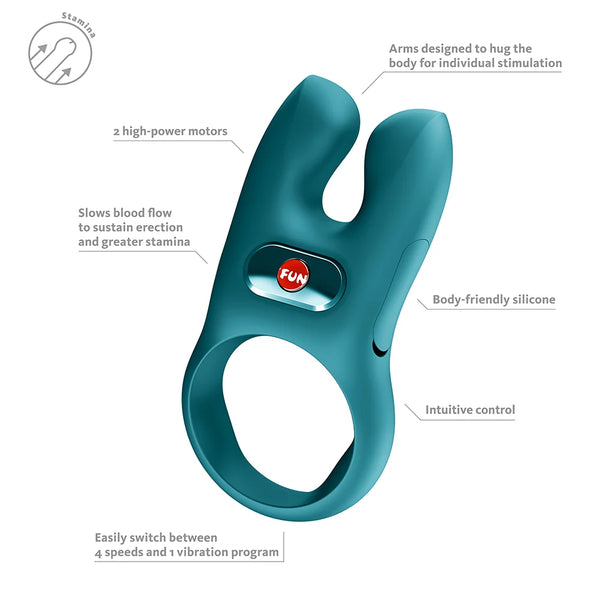 Nōs Classic Rechargeable Vibrating Cock Ring - Green