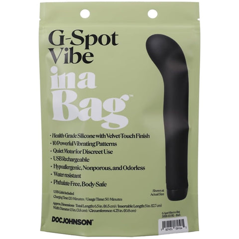 Doc Johnson G-Spot Vibe In A Bag - Extreme Toyz Singapore - https://extremetoyz.com.sg - Sex Toys and Lingerie Online Store - Bondage Gear / Vibrators / Electrosex Toys / Wireless Remote Control Vibes / Sexy Lingerie and Role Play / BDSM / Dungeon Furnitures / Dildos and Strap Ons &nbsp;/ Anal and Prostate Massagers / Anal Douche and Cleaning Aide / Delay Sprays and Gels / Lubricants and more...