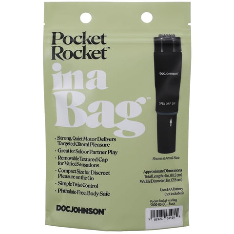 Doc Johnson Pocket Rocket In A Bag - Extreme Toyz Singapore - https://extremetoyz.com.sg - Sex Toys and Lingerie Online Store - Bondage Gear / Vibrators / Electrosex Toys / Wireless Remote Control Vibes / Sexy Lingerie and Role Play / BDSM / Dungeon Furnitures / Dildos and Strap Ons &nbsp;/ Anal and Prostate Massagers / Anal Douche and Cleaning Aide / Delay Sprays and Gels / Lubricants and more...
