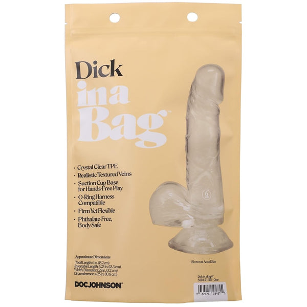 Doc Johnson Dick In A Bag - 6 inch - Extreme Toyz Singapore - https://extremetoyz.com.sg - Sex Toys and Lingerie Online Store - Bondage Gear / Vibrators / Electrosex Toys / Wireless Remote Control Vibes / Sexy Lingerie and Role Play / BDSM / Dungeon Furnitures / Dildos and Strap Ons &nbsp;/ Anal and Prostate Massagers / Anal Douche and Cleaning Aide / Delay Sprays and Gels / Lubricants and more...