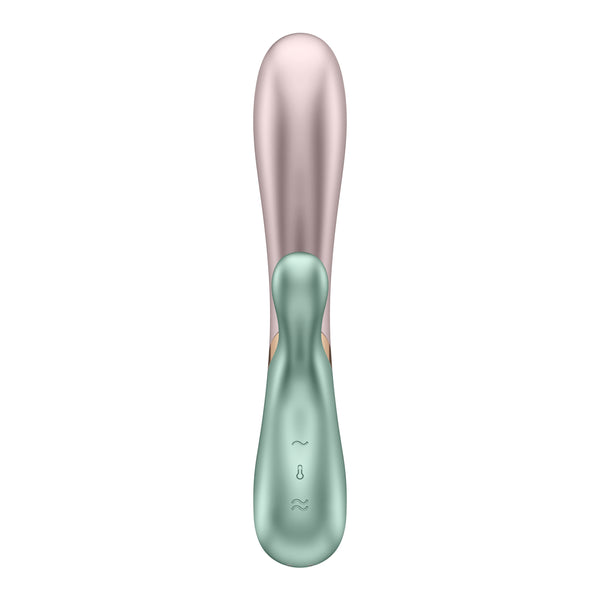 Hot Lover Connect App Vibration + Heat Rabbit Vibrator - Mint-Pink