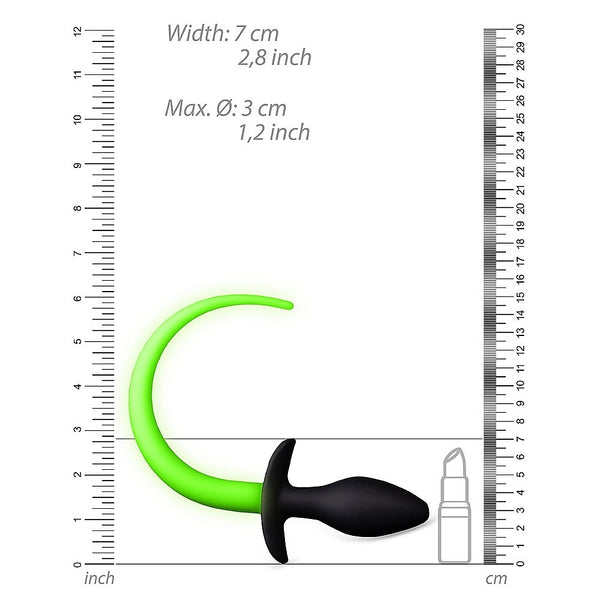 Ouch! Glow In The Dark Puppy Tail Plug