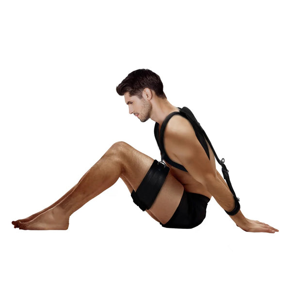 Ouch! Body Harness with Thigh & Hand Cuffs