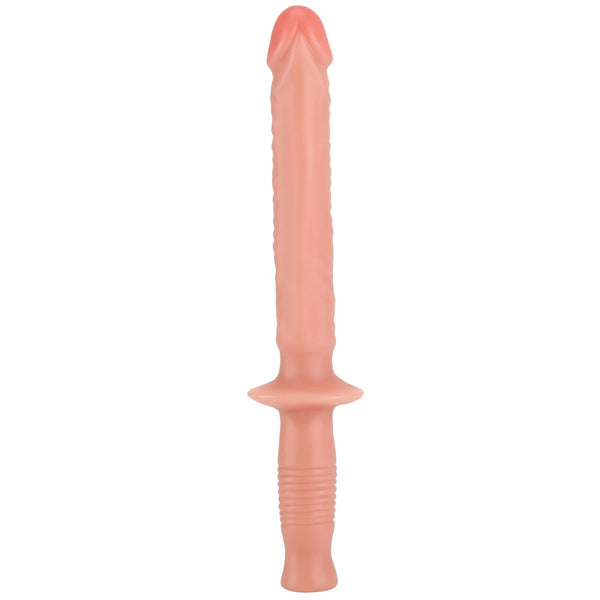 GET REAL The Manhandler 14.5" Vital-Skin Technology Dildo with Baton-Style Handle - Light