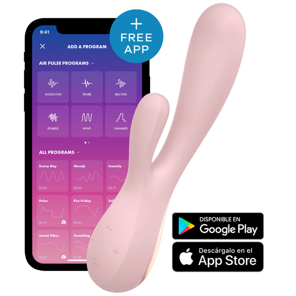 Mono Flex Connect App Vibrator - Pink
