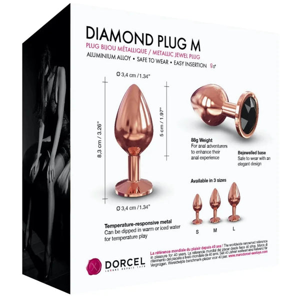 Diamond Metal Anal Plug - Size M