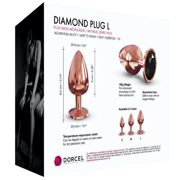 Diamond Metal Anal Plug - Size L