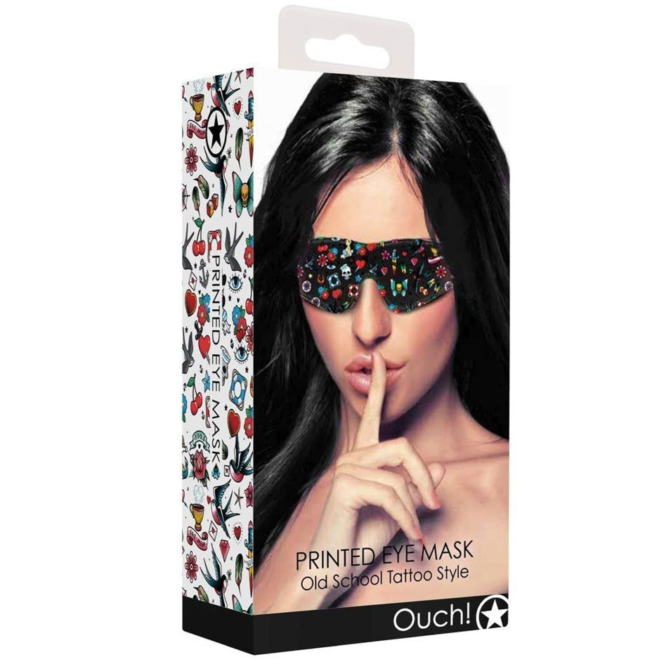Ouch! Printed Eye Mask - Old School Tattoo Style