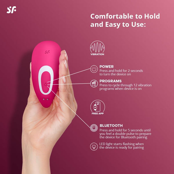 Top Secret+ Connect App Ergonomically Shaped Wearable G-Spot Vibrator