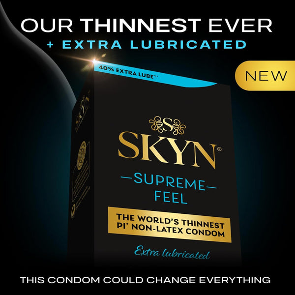 Supreme Feel + Extra Lube Condoms - 8 Pack