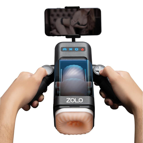 Blowstation Rechargeable Hand-Held Thrusting Vibrating Masturbator with Heating System