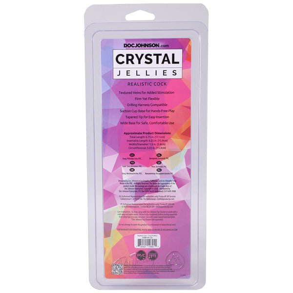 Crystal Jellies 7" Realistic Cock - Purple