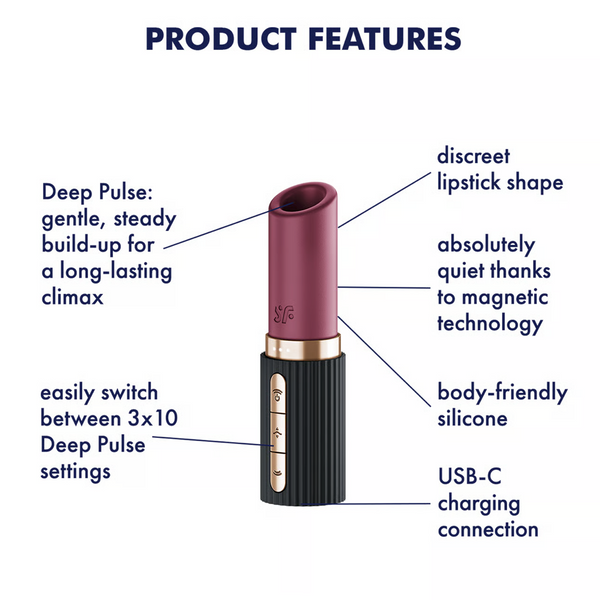 Pro 2 Deep Kiss Pressure Wave Deep Pulse Vibrator