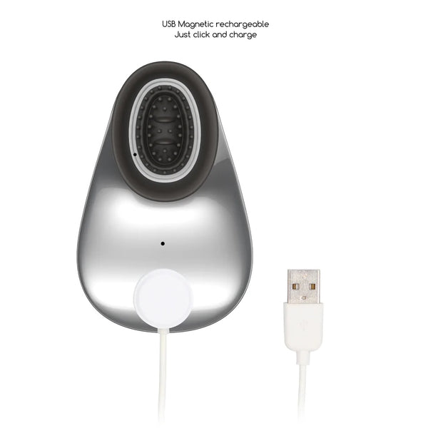 Twitch Innovation Hands-Free Suction & Vibration Clitoral Stimulator - Silver