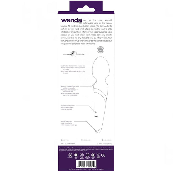 Wanda Rechargeable Wand Vibrator - Purple