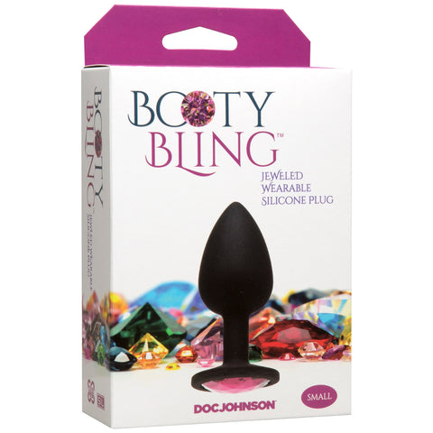 Doc Johnson Booty Bling Jeweled Wearable Small Silicone Plug - Pink - Extreme Toyz Singapore - https://extremetoyz.com.sg - Sex Toys and Lingerie Online Store - Bondage Gear / Vibrators / Electrosex Toys / Wireless Remote Control Vibes / Sexy Lingerie and Role Play / BDSM / Dungeon Furnitures / Dildos and Strap Ons &nbsp;/ Anal and Prostate Massagers / Anal Douche and Cleaning Aide / Delay Sprays and Gels / Lubricants and more...