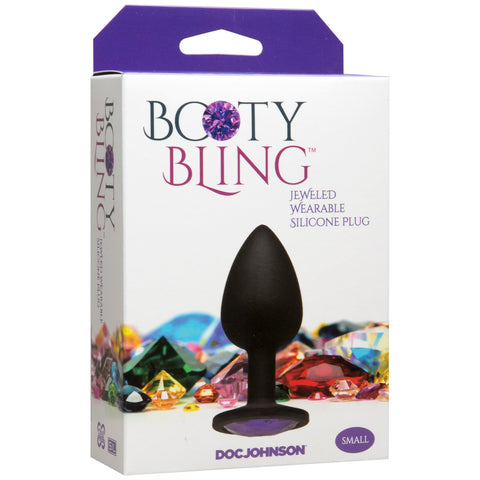 Doc Johnson Booty Bling Jeweled Wearable Small Silicone Plug - Purple - Extreme Toyz Singapore - https://extremetoyz.com.sg - Sex Toys and Lingerie Online Store - Bondage Gear / Vibrators / Electrosex Toys / Wireless Remote Control Vibes / Sexy Lingerie and Role Play / BDSM / Dungeon Furnitures / Dildos and Strap Ons &nbsp;/ Anal and Prostate Massagers / Anal Douche and Cleaning Aide / Delay Sprays and Gels / Lubricants and more...