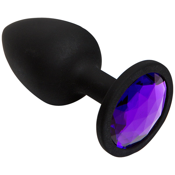 Doc Johnson Booty Bling Jeweled Wearable Small Silicone Plug - Purple - Extreme Toyz Singapore - https://extremetoyz.com.sg - Sex Toys and Lingerie Online Store - Bondage Gear / Vibrators / Electrosex Toys / Wireless Remote Control Vibes / Sexy Lingerie and Role Play / BDSM / Dungeon Furnitures / Dildos and Strap Ons &nbsp;/ Anal and Prostate Massagers / Anal Douche and Cleaning Aide / Delay Sprays and Gels / Lubricants and more...