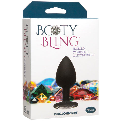 Doc Johnson Booty Bling Jeweled Wearable Small Silicone Plug - Silver - Extreme Toyz Singapore - https://extremetoyz.com.sg - Sex Toys and Lingerie Online Store - Bondage Gear / Vibrators / Electrosex Toys / Wireless Remote Control Vibes / Sexy Lingerie and Role Play / BDSM / Dungeon Furnitures / Dildos and Strap Ons &nbsp;/ Anal and Prostate Massagers / Anal Douche and Cleaning Aide / Delay Sprays and Gels / Lubricants and more...