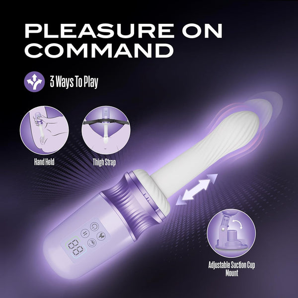 Temptasia Violet Vixen Thrusting Vibrating Dildo with Warming Technology